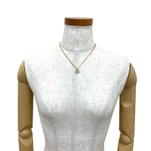 CHANEL Gold Logo Necklace
